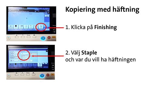 Häftning kopiering instruktion