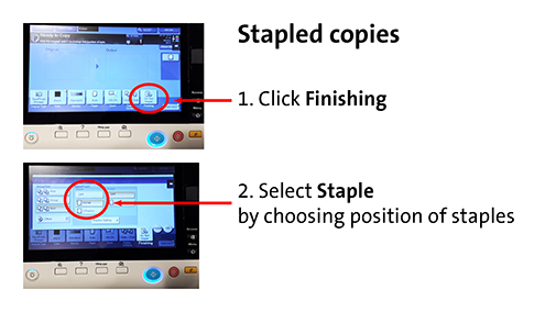 Printomathäftning kopiering engelsk Instruction for stapled copies